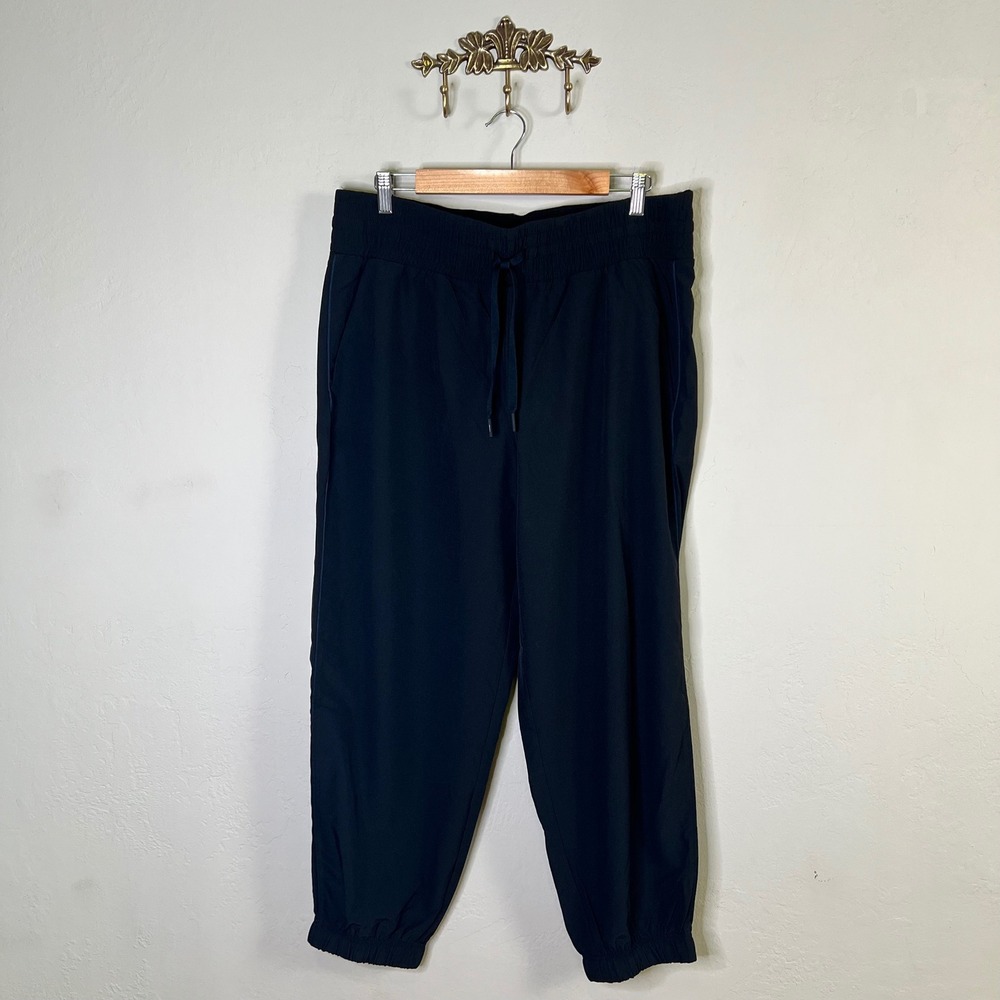 Spanx Pants On The Move Jogger Size XL Very Black Drawstring Athleisure NEW